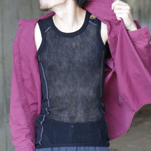 秋冬のサイクリングの”マストアイテム”ウールメッシュインナーウェア【ACLIMA / アクリマ WOOLNET SINGLET】 & WormWoolシリーズ “GRANDAD SHIRTS” / “HOOD SWEATER” 再入荷◎